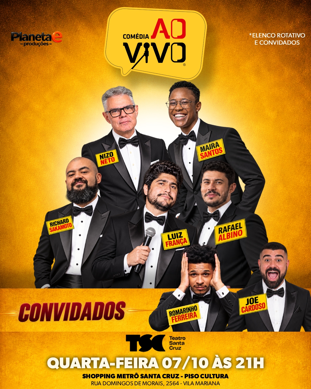 Comédia ao Vivo convida: Romarinho Ferreira e Joe Cardoso - 07/10